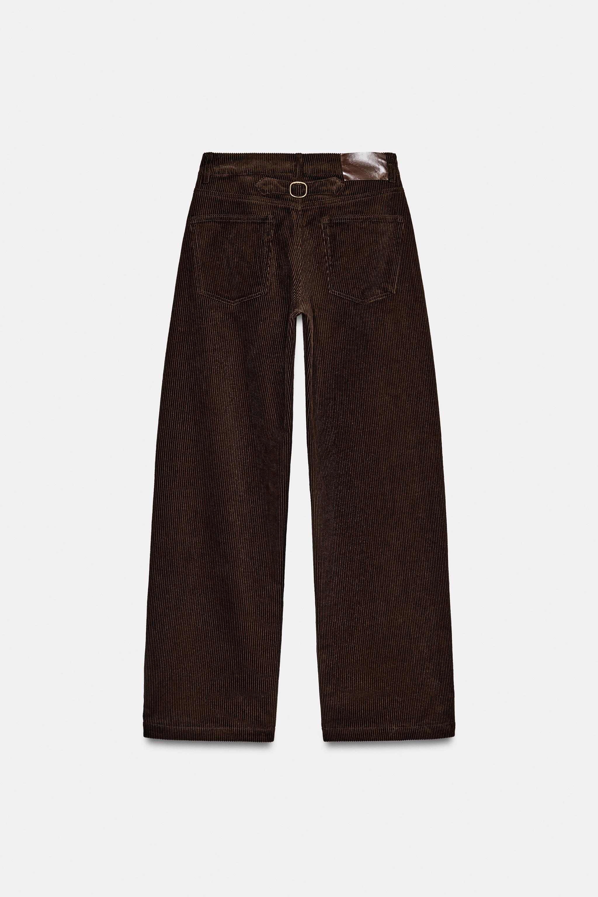 PANTALON DROIT EN VELOURS CÔTELÉ